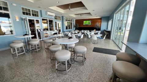 Shows Interior of Bay Pointe Bar & Grille
