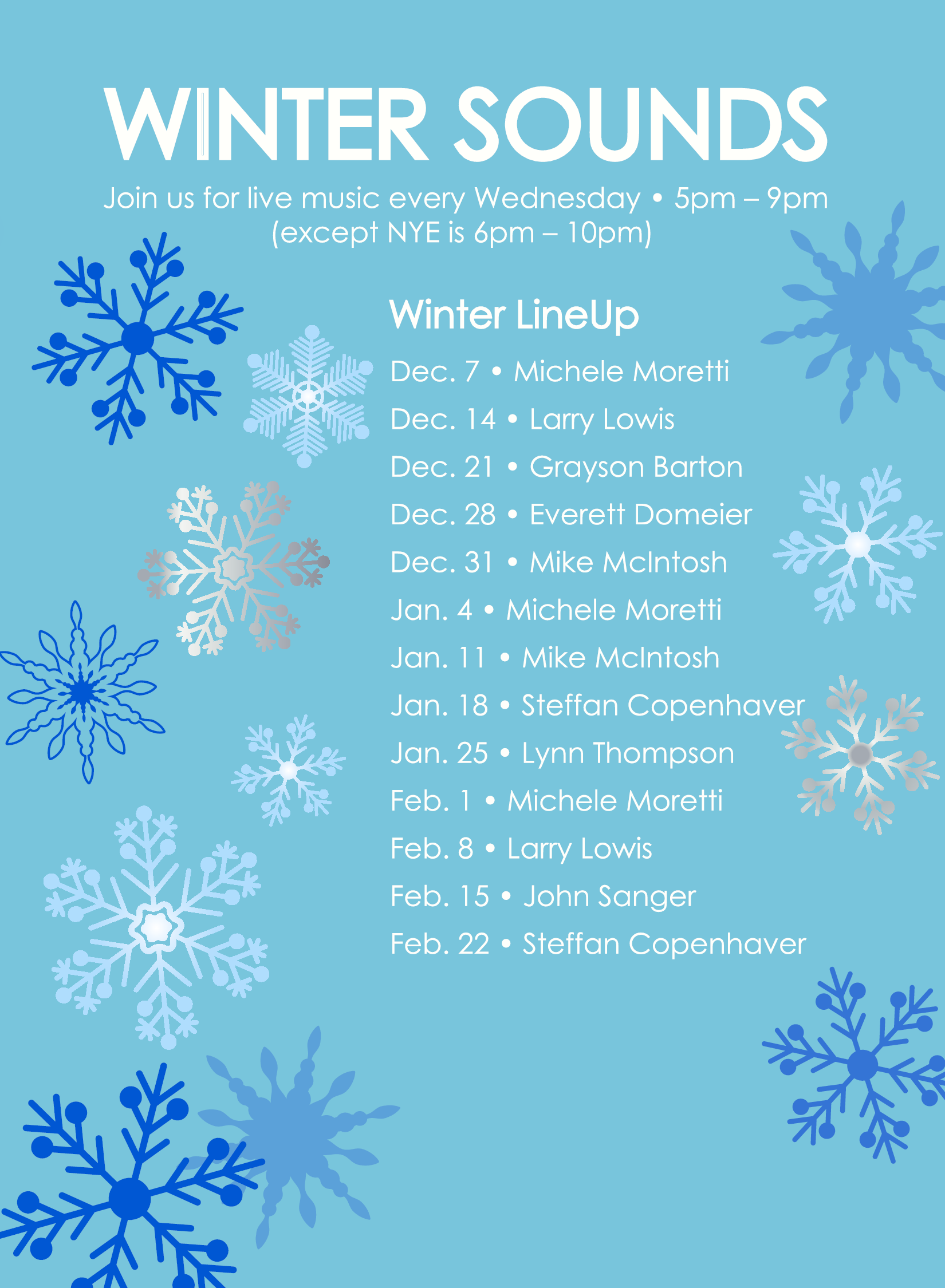 Winter Sounds Music Lineup