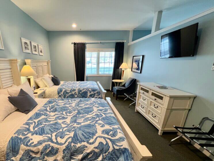 A guestroom of a Shelbyville resort to stay at on a Michigan family vacation.