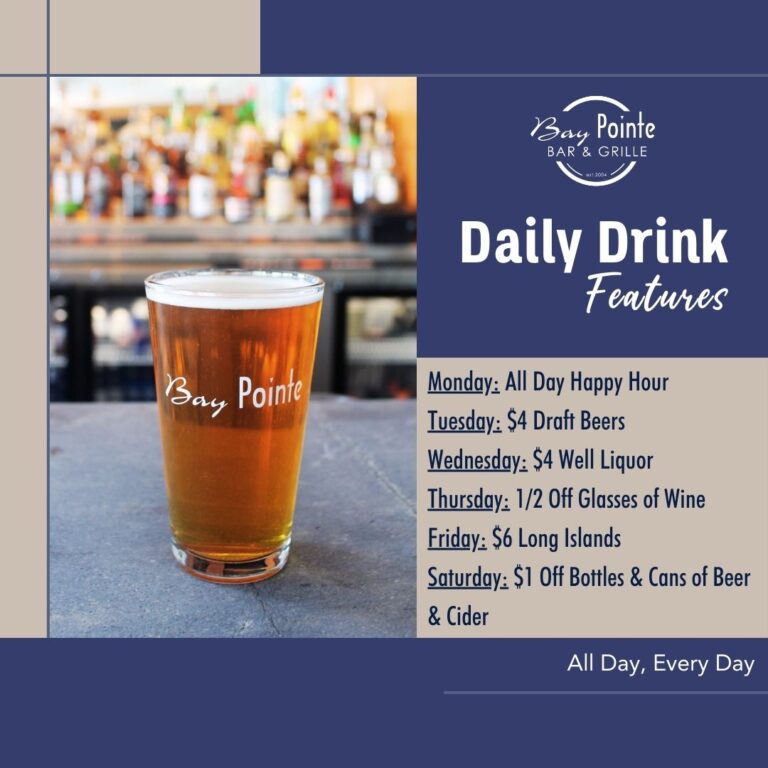 Bay Pointe Bar & Grille Happy Hour